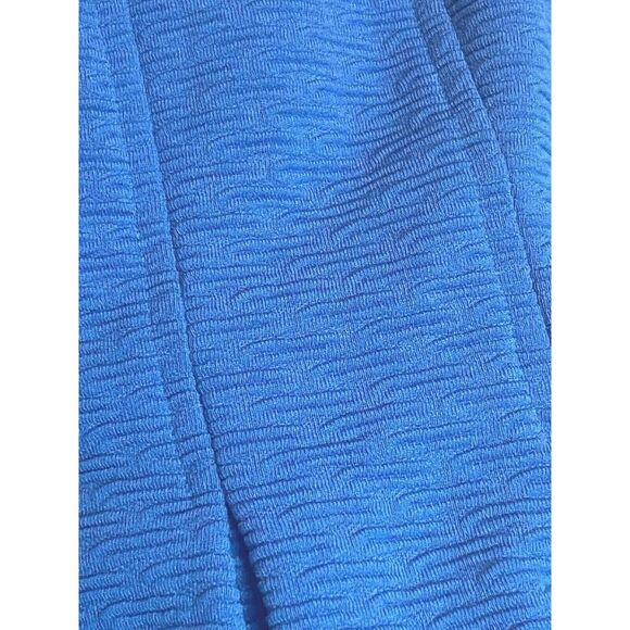 TAYLOR Mid-Weight Royal Blue Textured Knit Knee Length Office Career Dress - Picture 10 of 11